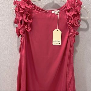 NWT boutique petal pink frilly shirt